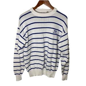 VTG Princess Cruises Collection Stripes Knit Crewneck Sweater Men L Resort Retro